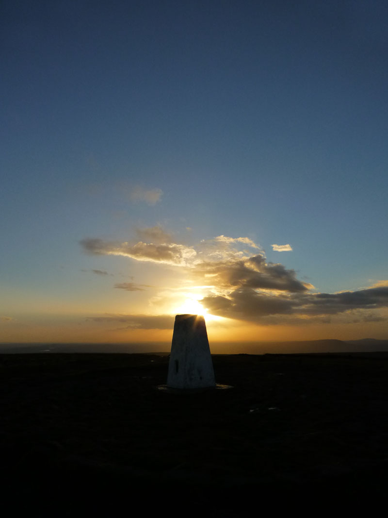Pendle Trig and Sunset