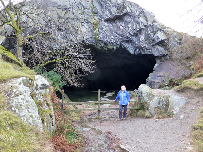 Karen at the cave