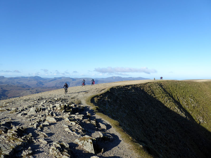 Cyclists on Helvellyn